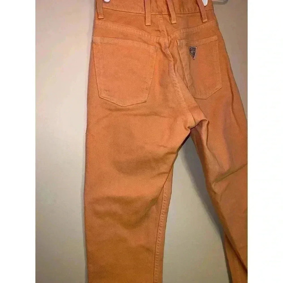 VINTAGE GUESS ORANGE JEANS SIZE 24 - Picture 5 of 13